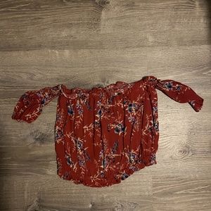 Floral off-the-shoulder top